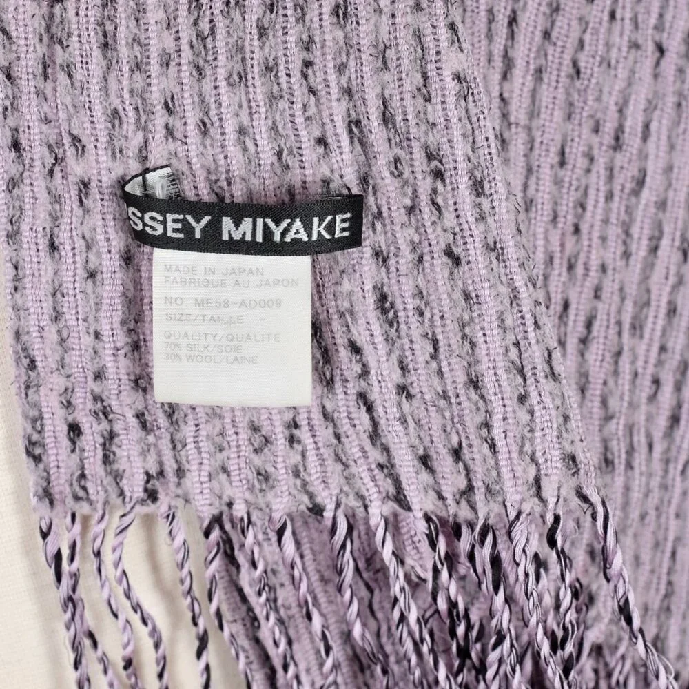 Issey Miyake Man scarf 2005 pink black 70% silk 30% wool